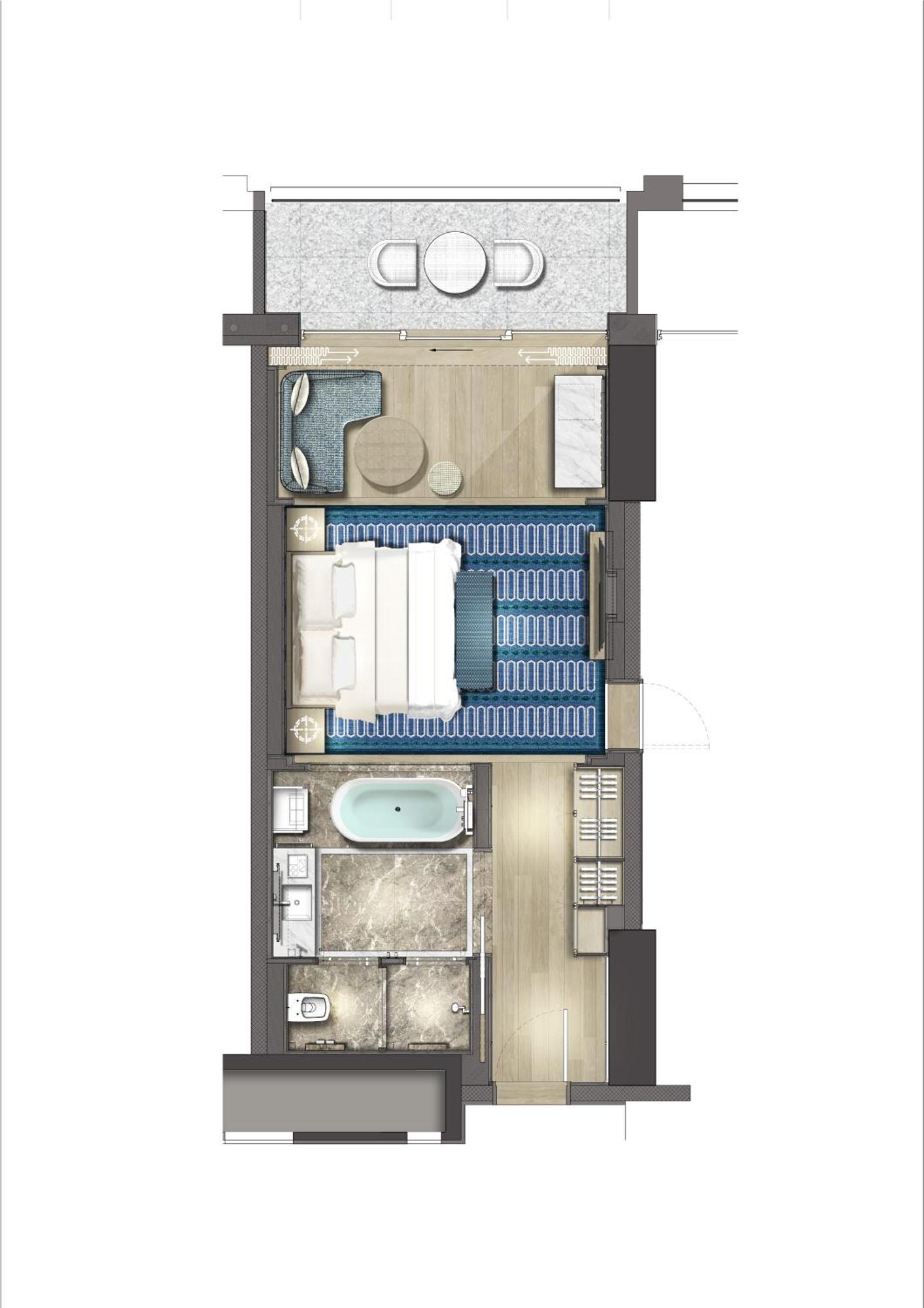 City Of Dreams Mediterranean - Integrated Resort, Casino & Entertainment 利马索尔 外观 照片 Floorplan of a typical room